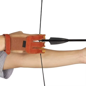 Accessoires de protection pour tir à l'arc Gants de tir à l'arc en cuir nylon à trois doigts - Product Image 3