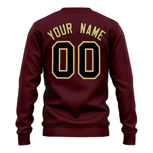 Sweat-shirt à col rond personnalisé pour homme, pull avec nom et numéro d'équipe imprimés devant et derrière, coupe classique, vêtement décontracté - Product Image 2