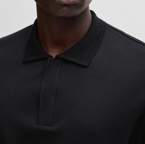 Polo décontracté à bas prix pour hommes T-shirt personnalisable à manches courtes en tricot avec boutons et col polo - Product Image 6