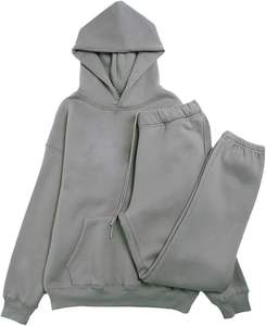 Conjunto Deportivo de Algodón para Hombre, 500 g/m², Fabricantes de Conjuntos Deportivos, Sudadera con Capucha y Pantalones Deportivos con Estampado Personalizado, Conjunto en Blanco para Hombre - Product Image 1