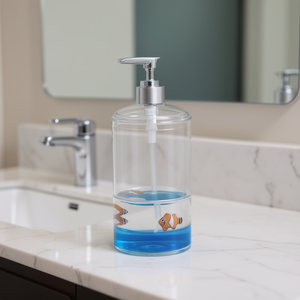 Dispensador de Jabón Líquido Transparente Decorado PYXIS, 7.2x18.4cm, Modelo PY808900300 de Gedy - Product Image 3