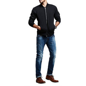 Veste en cuir brodée personnalisée avec strass pour homme, haute qualité, grande taille, style universitaire, streetwear d'hiver, col montant, réversible - Product Image 1