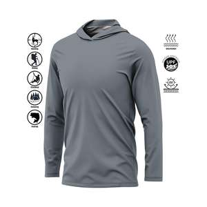 Customized Top Quality UPF 50 Quick Dry Fishing Sunscreen <b>Hoodie</b> <b>Summer</b> Men's Ultra <b>Thin</b> Sports Fishing Shirts Long Sleeve Tops - Product Image 1