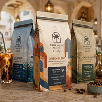 Sacs personnalisés AT PACK de 2 lb avec fermeture à lien métallique pour l'emballage du café, sacs à café à soufflet latéral avec valve pour torréfacteurs de café