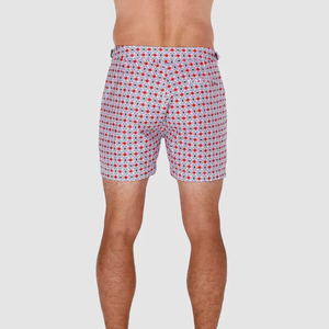 Shorts de bain décontractés en toile unie pour hommes, avec cordon de serrage, séchage rapide, poches zippées - Product Image 3