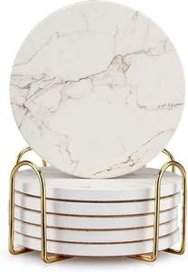 Ensemble de 4 sous-verres en bois de résine, design moderne multi-formes poli, écologique, personnalisé, bar, cuisine, maison, anniversaire - Product Image 4