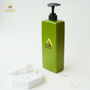 Botella de bomba cosmética verde de etiqueta privada de 750ml para productos de limpieza facial y loción corporal para uso en el cuidado de la piel - Product Image 5