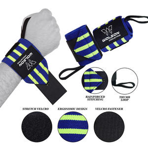 Muñequeras al por mayor muñequeras personalizadas muñequeras deportes profesionales protectoras duraderas muñequeras para levantamiento de pesas logotipo personalizado. - Product Image 4