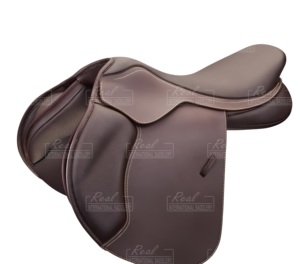 El sillín de salto de contacto cercano de cuero italiano más vendido para carreras de caballos inglesas occidentales de la India - Product Image 1