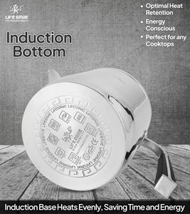 Juego de Tetera de Acero Inoxidable 18/10 de Alta Calidad con Base Compatible con Inducción y Asas Aisladas de Silicona - Product Image 3