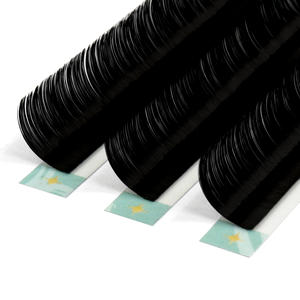 Bandejas de pestañas de seda y cachemira negro mate, mixtas, de fácil aplicación, volumen fácil de formar, sin torsiones, densas, suministros de pestañas de cachemira al por mayor - Product Image 1