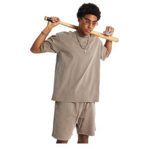 T-shirt 100% coton pour hommes, poids lourd, surdimensionné, confortable, poids lourd, mélange polyester/coton - Product Image 1