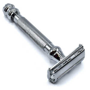 Rasoir de sécurité classique à double tranchant en laiton réutilisable à long manche pour hommes, marque privée - Product Image 3