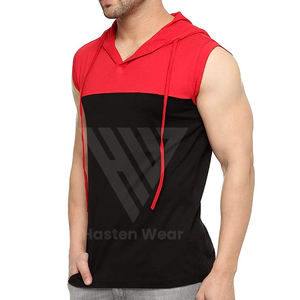 Unisex 100% Cotton <b>Sleeveless</b> Workout <b>Hoodies</b> For High Quality Custom Logo Workout Tank Top Summer Wear <b>Hoodies</b> - Product Image 5