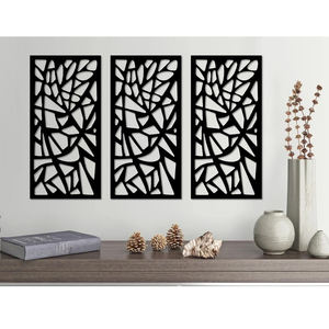 แผงไม้ MDF ทรงสี่เหลี่ยมผืนผ้าตัดด้วยเลเซอร์ศิลปะตกแต่งผนังด้านหลังของบ้านตกแต่งงานแต่งงานมี3รูปแบบ - Product Image 5