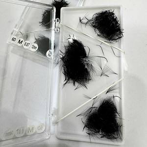 Extensions de cils en volume C/CC/DD/M/L, cheveux synthétiques faits à la main, noir mat, pré-faits, éventails lâches 3D-8D, vente chaude - Product Image 2