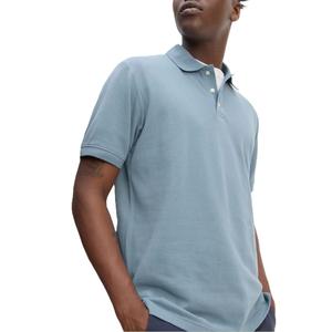 Haute qualité professionnel 100% coton hommes pour polo couleur unie personnalisé Premium vente tissu tricoté - Product Image 3