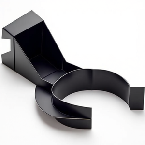 HETTICH Black <b>Plastic</b> Baseboard Trim Holder with Clip 70 mm Screw Mounting Pack Size 10-<b>Shelf</b> Grip Liners - Product Image 3