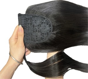 Extensions de cheveux humains queue de cheval, droits naturels, grand stock de cheveux vierges de qualité supérieure 100% cheveux vierges, cheveux bruts vietnamiens - Product Image 1