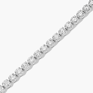 Pulsera de diamantes de moissanita de plata 925 de lujo de 8 pulgadas, joyería helada brillante con baño de plata para uso diario en fiestas y bodas - Product Image 1