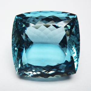 Calidad superior 100% Cojín natural Forma de corte Tamaño calibrado Piedra preciosa de Aguamarina suelta Lo mejor para anillos Colgantes y joyería OEM - Product Image 1