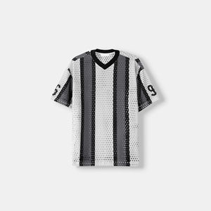 Venta al por mayor patrón personalizado diseño impreso moda Jersey Patchwork deportes malla fútbol camiseta personalizada poliéster camiseta hombres camiseta - Product Image 5