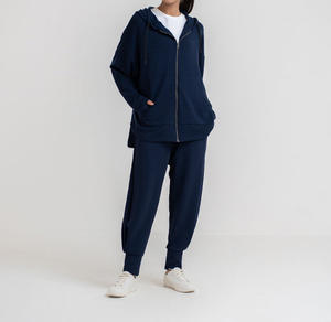 Sweats à capuche personnalisés de haute qualité Streetwear pour femmes Sweat à capuche brodé à épaules tombantes pour femmes - Product Image 5