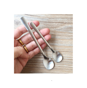 304 acier inoxydable Mini cuillères à assaisonnement petite cuillère à épices ronde fournitures de cuisine 2 pièces - Product Image 1