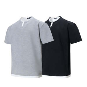 Camisetas de hombre GAF, nueva camiseta de manga corta con gráfico liso Vintage, cuello, estilo deportivo, hecha de 220 gramos para camiseta Pima - Product Image 1