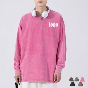 Sudaderas con capucha de invierno Vintage pesadas para hombre personalizadas con estrella y para bordado lavado con ácido - Product Image 2