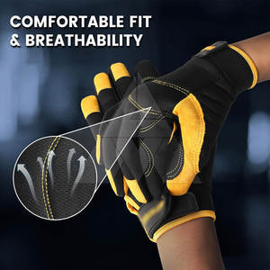 ถุงมือช่างซ่อมบำรุงแบบขายส่ง ถุงมือช่างซ่อมบำรุงมืออาชีพ ถุงมือช่างซ่อมบำรุงหนัง ถุงมือช่างซ่อมบำรุงสำหรับงานหนัก - Product Image 4