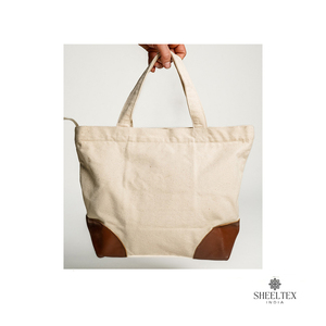 Sac fourre-tout en coton moderne fait à la main pour femmes, nouvelle collection, doublure en toile à double poignée ouverte pour les achats cosmétiques, excellent cadeau, bon - Product Image 6