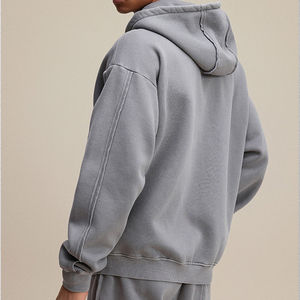 Sudadera Esencial 2025 de Color Sólido, Felpa Premium 100% Algodón, Invierno, Logotipo Personalizado Bordado, Impresión Digital para Hombre - Product Image 3