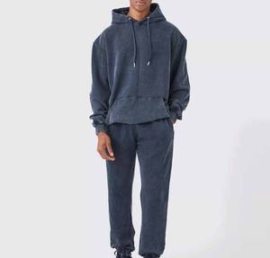 Vêtement pour adulte, haut de survêtement pour homme, lavage à l'acide, tendance, anti-rides, haute qualité, prix bas, survêtement pour homme lavage à l'acide, sur mesure - Product Image 1