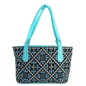 กระเป๋าถือปักลายสำหรับผู้หญิง - สีฟ้า - Product Image 3