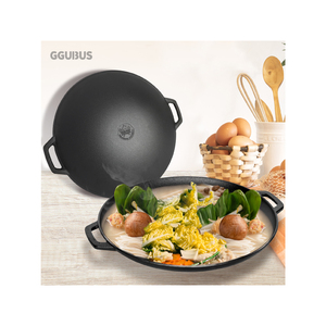 Ggubus 38cm gang BBQ nướng chảo nấu ăn ngoài trời Bếp cảm ứng & khí đung tương thích mở ngọn lửa sử dụng - Product Image 1
