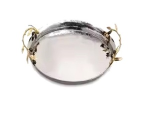 ถาดโลหะชุบทองเหลืองพร้อมโลโก้ตามสั่งสำหรับใช้ในบ้านถาดเสิร์ฟสำหรับโรงงานชาและกาแฟ - Product Image 5