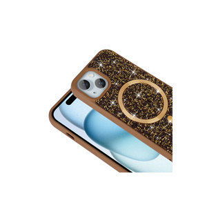 Coque de protection en silicone mosaïque SAFA de luxe compatible MagSafe avec design diamant pour iPhone 13 Plus, élégante et électroplaquée - Product Image 6
