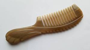 Peine de cuerno de búfalo para cabello Cuerno natural completo Color blanco y negro Venta caliente a precios baratos MN EXPORTS Producto elaborado - Product Image 2