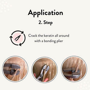 Pince à extensions de cheveux de qualité supérieure, en acier de haute qualité, avec logo personnalisé, en vente - Product Image 6