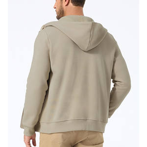 Sudadera de algodón con cremallera con capucha de alta calidad con cuello levantado chándal Vintage polar camisa Polo Joggers sudaderas con capucha para hombres - Product Image 5