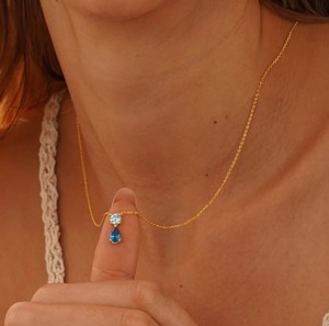 สร้อยคอจี้สร้อยคอควอตซ์ชุบทองปรับได้สำหรับผู้หญิงคอลเลกชั่นทันสมัย - Product Image 4