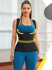 Lo último en ropa de gimnasio transpirable de algodón 100% personalizada para mujer, camiseta sin mangas para entrenamiento, ropa deportiva para mujer con servicio OEM - Product Image 4