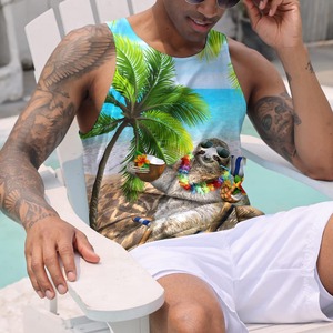 Meilleure Qualité hommes Sport gym débardeurs Bodybuilding Singlet Coton Polyester Gym Gilets Formation homme débardeur - Product Image 5