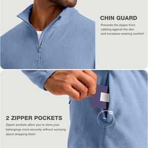 เสื้อสเวตเตอร์สำหรับออกกำลังกายของผู้ชายมีป้ายยี่ห้อและแท็กแบบปักสำหรับใส่ในยิมและอุปกรณ์ออกกำลังกายโลโก้ตามสั่ง - Product Image 4