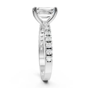Bague en argent 925 avec diamant de laboratoire certifié IGI, plaquée or, modèle Sovereign - Product Image 3