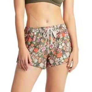 Pantalones cortos de playa informales de cintura alta para mujer, tela transpirable ligera para días calurosos - Product Image 1