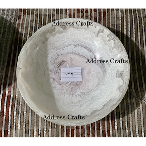 Tazón de resina para servir a precio asequible, Frutero de resina de remolino blanco de estilo único para decoración de mesa, ensaladeras de resina personalizadas - Product Image 4