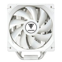 Refroidisseur d'air pour processeur XINMAI White Infinity Mirror, 4 caloducs, ventilateur ARGB PWM, 240W TDP pour PC de jeu LGA1851 AM5