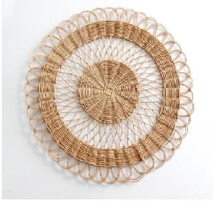 Napperon fleur en rotin tissé à la main ménage cuisine isolation chaude tapis de Table hôtel Western Restaurant tapis décoratif antidérapant - Product Image 1